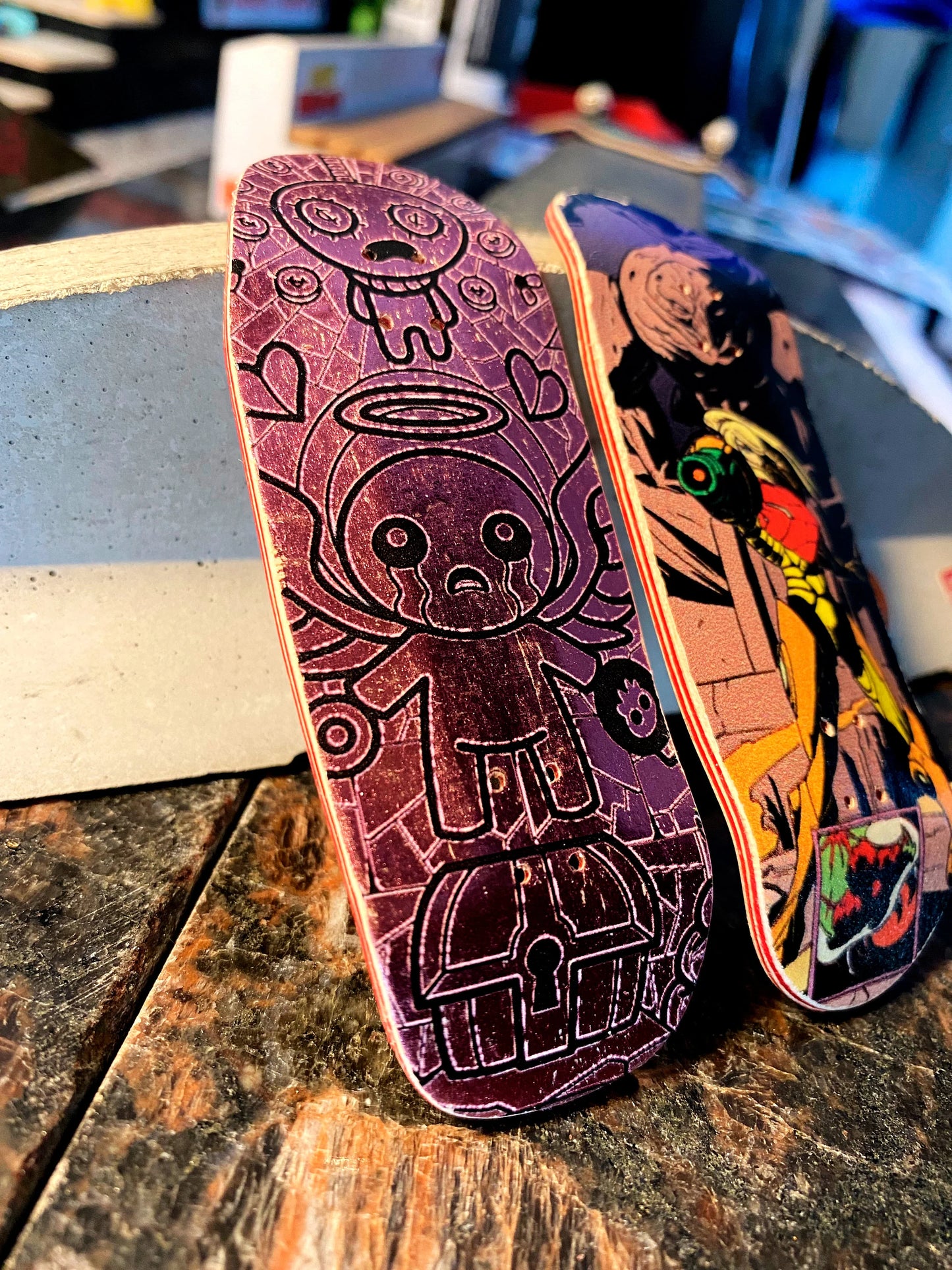 Professional fingerboard deck, unique engraved pro fingerskateboard 34/35 mm x 96/97 mm