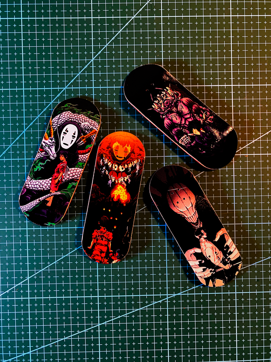 Spirited Away / Jujutsu Kaisen fingerboard deck, pro fingerskateboard 34mm x 96mm