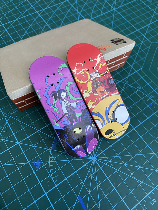 Adventure Time Fingerskateboard, 34mm x 97mm, professional maple fingerboard