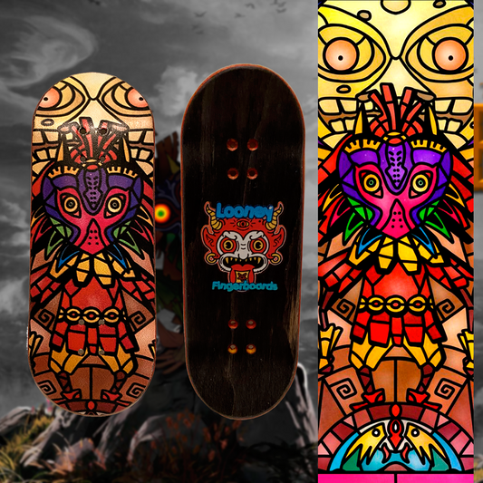 Majoras Mask Fingerskateboard, 34mm x 97mm, professional maple fingerboard