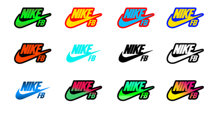 NikeFB miniature sticker, sticker mini slaps fingerboard Nike