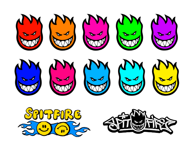 Spitfire Sticker, miniature decals for fingerboards, mini finger skateboard vinyls