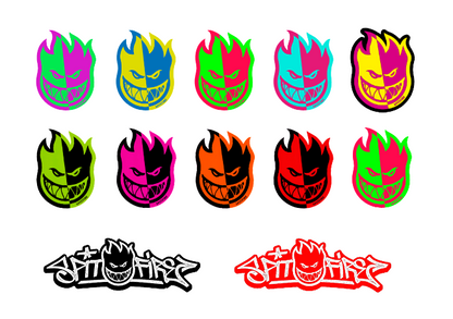 Spitfire Sticker, miniature decals for fingerboards, mini finger skateboard vinyls