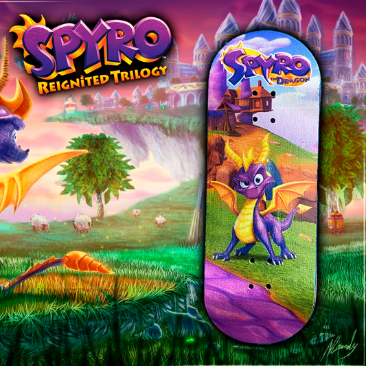 Spyro the Dragon Fingerboard, Reignited Trilogy Spyro Deck 34mm x 98mm, professional maple fingerboard (Copy)