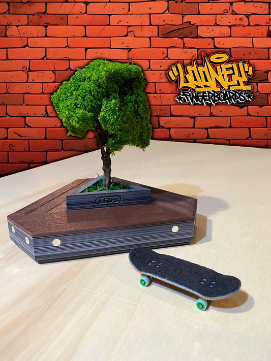 Triangle Tree Bench (Modular Park Series), fingerboard ramp 3D marble