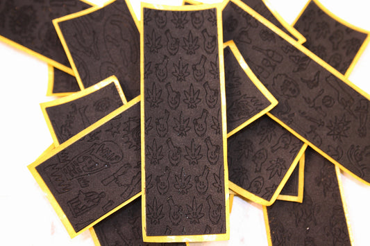 Weed custom engraved fingerboard foam tape 420, premium foam riptape skateboards