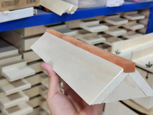 Wooden fingerboard real brick bank ramp - finger skateboard obstacle wood, mini brick toy ramp