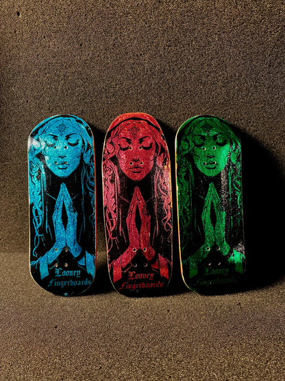 Professional fingerboard deck, unique engraved pro fingerskateboard 34/35 mm x 96/97 mm