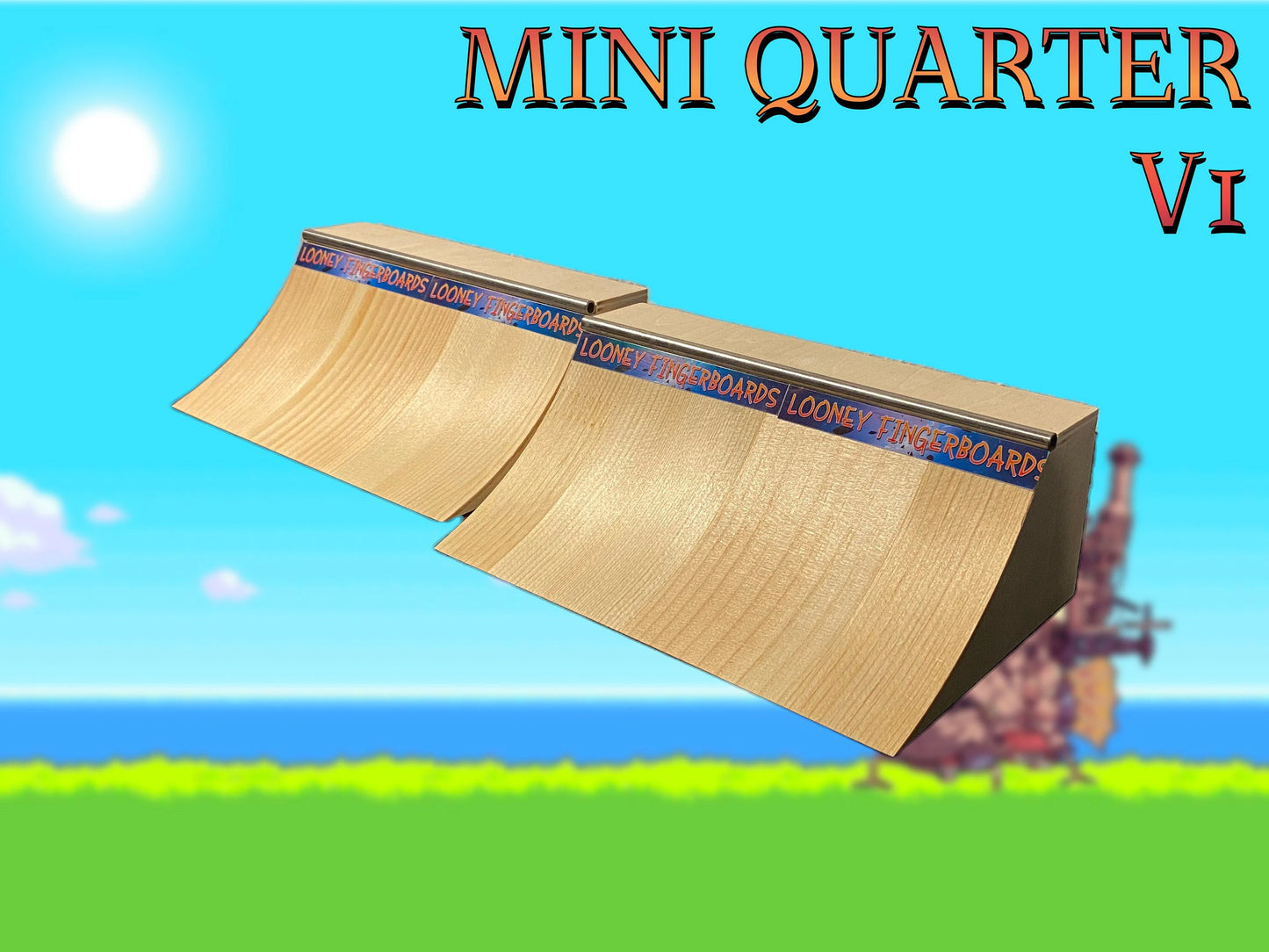 NEW Mini Quarter Pipe, Fingerskateboard quarter ramp, fingerboard obstacle halfpipe
