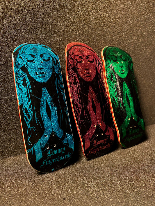 Professional fingerboard deck, unique engraved pro fingerskateboard 34/35 mm x 96/97 mm