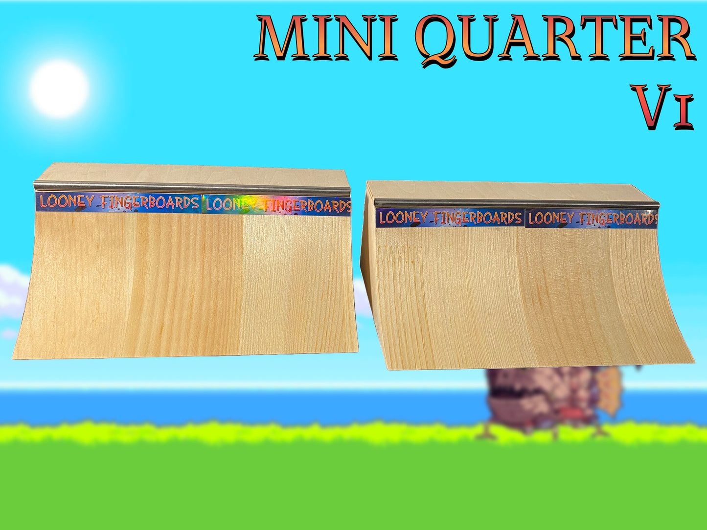 NEW Mini Quarter Pipe, Fingerskateboard quarter ramp, fingerboard obstacle halfpipe