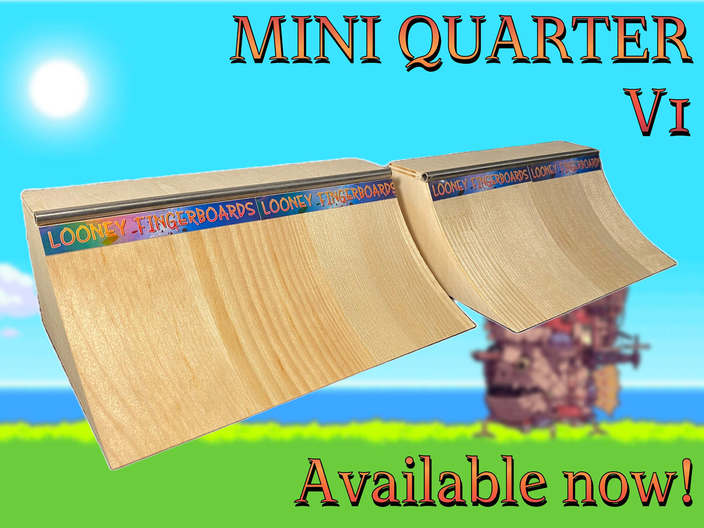 NEW Mini Quarter Pipe, Fingerskateboard quarter ramp, fingerboard obstacle halfpipe