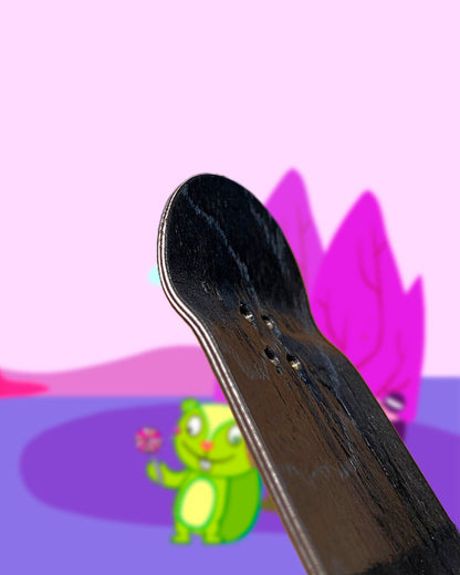 HappyTreeFriends fingerboard deck, unique engraved pro fingerskateboard 33,5mm x 96mm