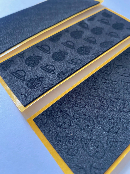 Engraved custom pro fingerboard foam tape, pattern riptape 0,5mm finger skateboards
